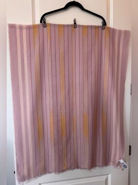 GAP Pink and Yellow Striped Scarf